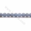 Cordons de perles d'Angelite bleue naturelle, ronde, taille 6mm, trou 1mm, longueur 15~16"/cordeau