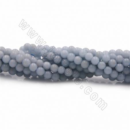 Perles Angélite ronde sur fil Taille 4-16mm de diamètre trou 0.7-1mm 15~16"/fil