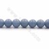 Cordons de perles d'Angelite bleue naturelle, ronde, taille 12mm, trou 1mm, longueur 15~16"/cordeau