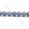 Natürliche blaue Angelite Perlen Stränge, rund, Größe 14mm, Loch 1 mm, Länge 15 ~ 16 "/ Strang