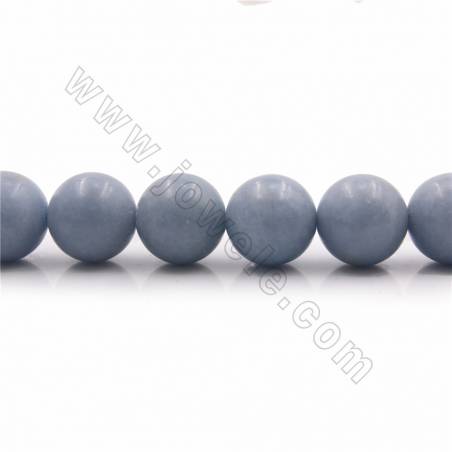 Natural Blue Angelite Round Beads Strands Size 16mm Hole 1mm Length 15~16"/Strand