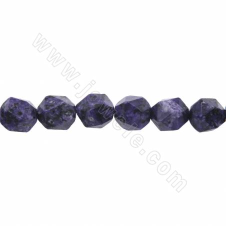 紫龍石串珠 切角星形 尺寸8x10毫米 孔徑1.2毫米 長度39-40厘米/條