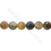 Collier de perles en pietersite naturelle facettée ronde diamètre 5mm trou 0.8mm 15~16"/cordeau