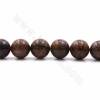 Rouleaux de perles en pierre naturelle de bronzite, ronde, taille18mm, trou 1.2mm, 15~16"/rangée