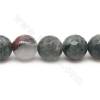 Rang de perles de pierre naturelle à facettes rondes diamètre 10mm trou 1.2mm 15''-16''/rang