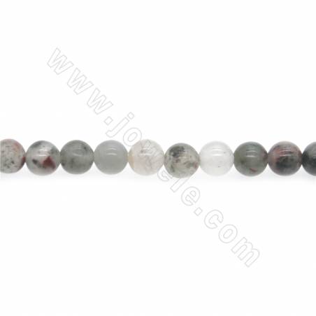 Natural Bloodstone Beads Strand Round Diameter 6mm Hole 1mm 15~16"/Strand