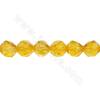 Perles de citrine naturelle en étoile à facettes taille 8x10mm trou 1.2mm 15~16"/cordeau