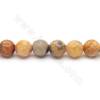 Perles en pierre naturelle de chrysanthème à facettes rondes diamètre 6mm trou 1.2mm 15''-16''/cordeau