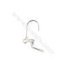 304 Stainless Steel Earwires  Size 10x17mm Pin 0.65mm  Hole 2mm  300pcs/pack