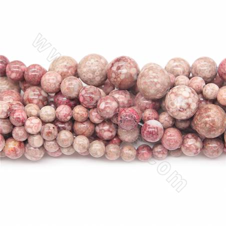 Perles en pierre de chrysanthème teintées, perles rondes diamètre 6mm trou 1.2 mm 15~16"/cordeau
