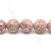 Perles en pierre de chrysanthème teintées, perles rondes diamètre 12 mm trou 1.2 mm 15~16"/cordeau