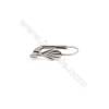 304 Stainless Steel Earwires  Size 9x18mm Pin 0.7mm  Hole 1.5mm  300pcs/pack