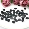 Natural black agate cabochons flat  oval size 6x8mm 30pcs / pack