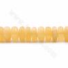 Rouleaux de perles de calcite naturelle orange, Abacus, taille 9x19mm, trou 1.5mm, 15~16"/rangée
