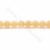 Rouleaux de perles de calcite naturelle orange, ronde, taille 8mm, trou 1.2mm, 15~16"/ruban