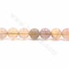 Rouleaux de perles de fluorite jaune naturelle, ronde, diamètre 10mm, trou 1mm, 15~16"/rangée