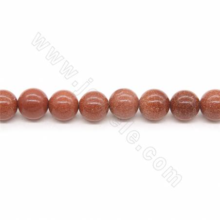 Synthesis Goldstone Round Diameter10mm Hole1mm 39-40cm/Strand