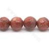 Synthèse perles goldstone strand faceted round diameter 10mm hole 1.2mm 15''-16''/strand
