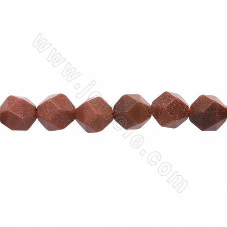 Synthesis Goldstone Faceted Star Cut Size7x8mm Hole1.2mm 39-40cm/Strand