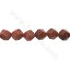 Synthèse perles goldstone strand faceted star size 7x8mm hole 1.2mm 15~16"/strand