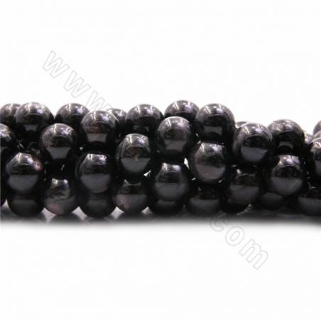 Perles hypersthène ronde sur fil  Taille 6-14mm trou 0.9-1.2mm 15~16"/fil