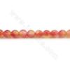 Perles Jade teinté ronde sur fil Taille 6mm trou 0.8mm 15~16"/fil