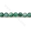 Perles Jade teinté ronde sur fil Taille 10mm trou 1.2mm 15~16"/fil