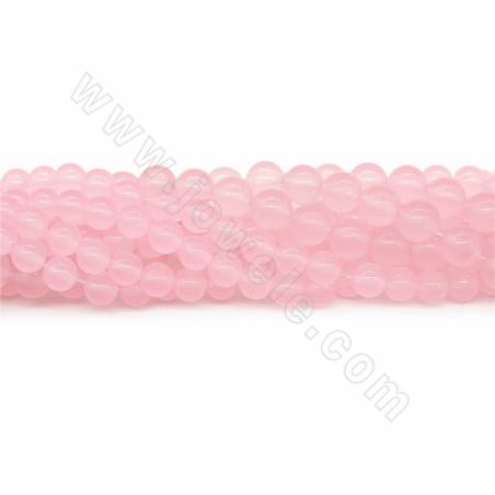 Perles Jade teinté ronde sur fil Taille 8-10mm trou 1mm 15~16"/fil