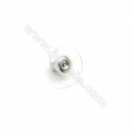 304 Stainless Steel Earnuts  Diameter 11mm  Hole 0.8mm  500pcs/pack