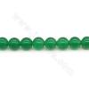Perles Jade teinté ronde sur fil Taille 8mm trou 0.8mm 15~16"/fil