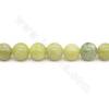 Perles de Jade jaune ronde sur fil Taille 10mm trou 0.8mm 15~16"/fil