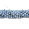 Perles Jade HANBAI teinté mate avec zircon rond sur fil  Taille  8-10mm trou 1mm 15~16"/fil