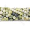Rouleau de perles de jade naturel, fleur de prunier, diamètre rond 8mm, trou 1.2mm 15''-16''/ruban