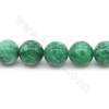 Collier de perles de jade vertes naturelles rondes diamètre 10mm trou 1.2mm 15''-16''/cordeau