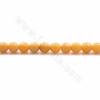 Natural Yellow Jade Beads Strand Faceted Round Diameter 5mm Hole 0.9mm 15~16"/Strand