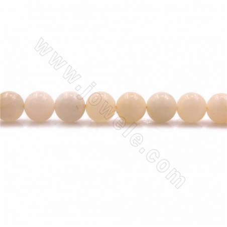 Fili di perle di giada gialla naturale, rotonde, diametro8mm, foro 1mm, 15~16"/filare