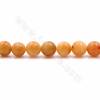 Fili di perle di giada gialla naturale, rotonde, diametro 10 mm, foro 1,2 mm, 15~16"/filare
