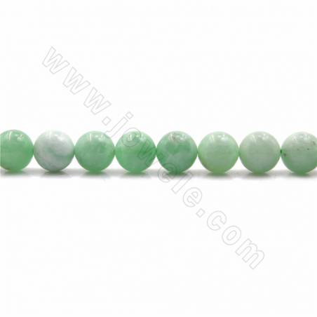 Grânulos Burma Jade Natural, Redondo, Diâmetro 12mm, Orifício1.2mm,Comprimento 15~16"/pç