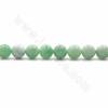 Fili di perle di giada naturale di Burma, rotonde sfaccettate, dimensioni 12 mm, foro 1,2 mm, 15~16"/filare
