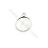 304 Stainless Steel Round Charms Pendants  Diameter 20mm  Hole 3mm  150pcs/pack