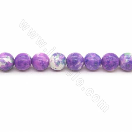 Perles de Jaspe impériale teinté rond sur fil Taille 10mm trou 1.2mm 15~16"/fil