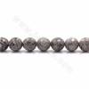 Perles de Jaspe Naturel Gris, Rondes (facettes), Diamètre 11mm, Trou 1.2mm, 15~16"/cordeau