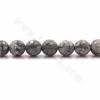Perles de Jaspe Naturel Gris, Rondes (facettes), Diamètre 14mm, Trou 1.2mm, 15~16"/cordeau