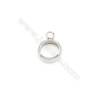 304 Stainless Steel Round Charms Pendants  Diameter 8mm  Hole 1.5mm  300pcs/pack