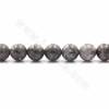 Rouleaux de perles en jaspe naturel gris, rond, diamètre 9mm, trou 1mm, 15~16"/rangée