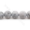 Perles en pierre de carte naturelle matte cordon rond diamètre 10mm trou 1.2mm 15~16''/cordeau