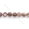 Collier de perles de jaspe zébré naturel Diamètre rond 10mm Trou 1mm15~16"/coton