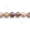 Collier de perles de jaspe zébré naturel Diamètre rond 12mm Trou 1mm15~16"/coton