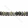 Natural Green Zebra Jasper Faceted Abacus Beads Strand Size 4x7mm Hole 1mm 15~16"/Strand