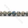 Rouleaux de perles de jaspe naturel K2, rond, diamètre 10mm, trou 1mm, 15~16"/rangée